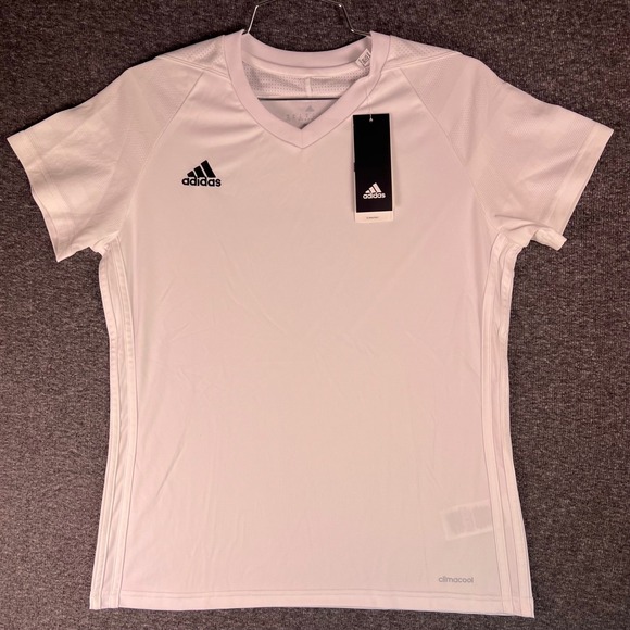 adidas Tops - Adidas Tiro 17 Jersey Women's Medium White Short Sleeve ClimaCool Training Shirt
